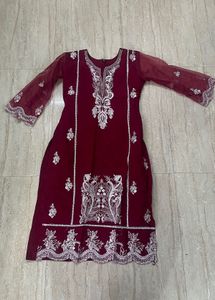 Elegant maroon pakistani Kurta Set