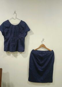 Sparkly Peplum Top and skirt