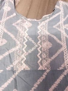 Stylish Light Blue Bandhani Kurta