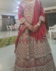 Elegant Red Bridal Lehenga Choli