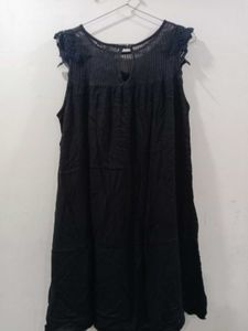 Black Dress with Lace Detail