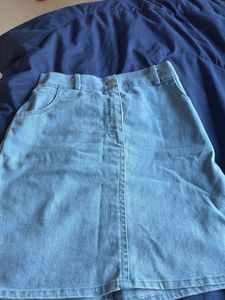 Light Wash Denim Skirt