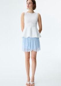 Light Blue Lace Skirt