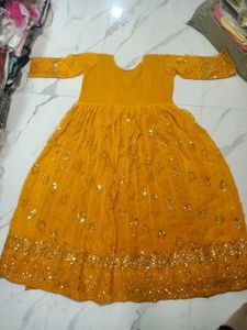 Beautiful Yellow Embellished Gown