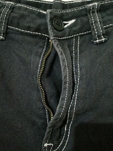 Women's Dark Wash Cargo Jeans