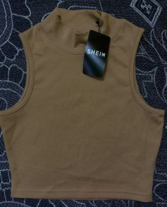 SHEIN Ribbed Turtleneck Top