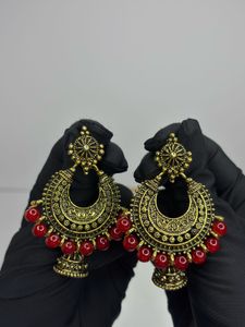 Exquisite Traditional Gold Tone Earrings
