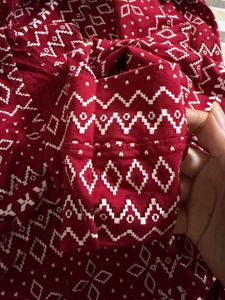 Cozy Red Christmas Pajamas Set