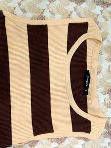 Striped Tie-Front Tank Top