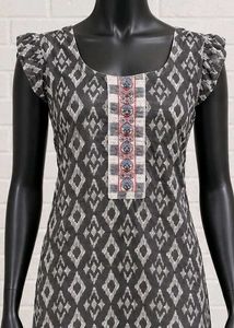 Elegant Ikat Print Kurti