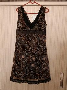 Stylish Black Print Vintage Dress