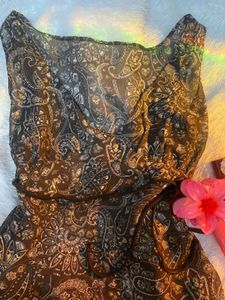 Sheer Paisley Print Top