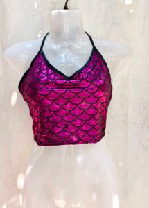 Sparkling Mermaid Scale Halter Top