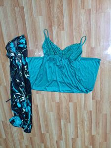 Silky Green Nightsuit