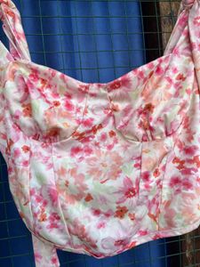 Floral Print Corset Top