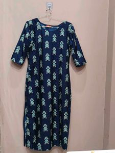 Stylish Blue Printed Kurta
