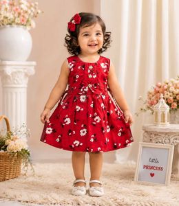 Cute Floral Print Baby Girl Dress