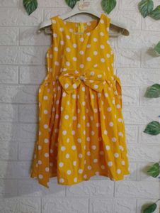 Adorable Yellow Polka Dot Dress