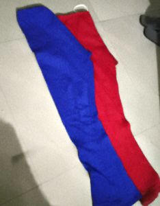 Red & Blue Leggings woolen