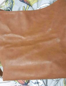 URBANIC Brown Leather Shoulder Bag