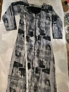 Abstract Print Long Sleeve Kimono