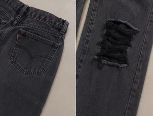 Ripped Black Straight fit jeans