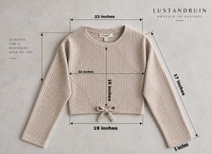 IVORY RIBBED CROPPED SWEATER