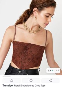 Brown corset top