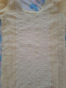 Butter Yellow Kurtha Set