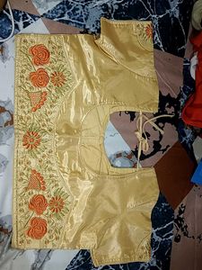 THREAD EMBROIDERY SAREE BLOUSE