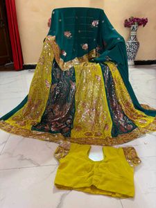 lehnga type saree