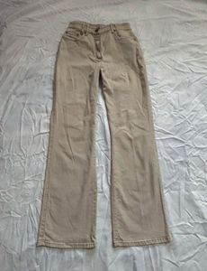 Beige Flare Jeans