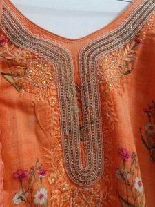 3xl Size beautiful  3 piece Embroidered Kur