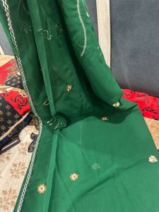 Elegant Green Floral Saree