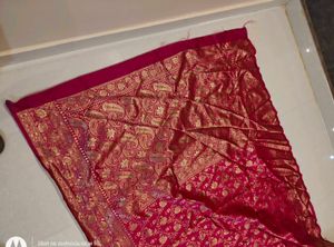 Stunning Pink Banarasi Silk Saree