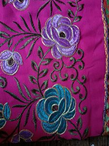 Pink Embroidered Saree