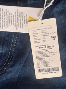 GLITCHEZ Wide Leg Blue Denim Jeans