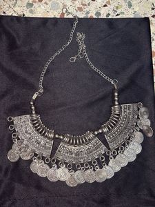 Bohemian Oxidized Silver Necklace
