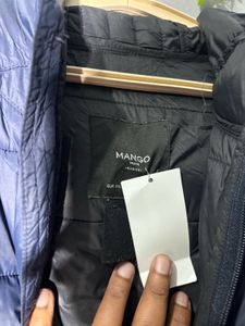 Mango Navy Puffer Jacket