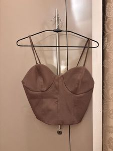 Chic Brown Corset Style Top