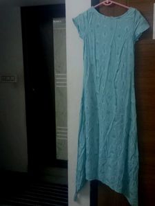 Beautiful Sky Blue Ethnic Gown