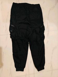Black Utility Men's Cargo Joggers