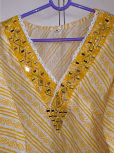 Long Cotton Kurti 💛