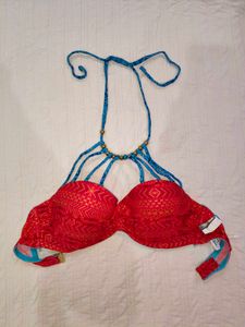stone embellished bikini top