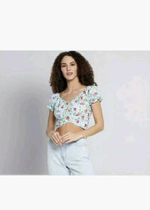 Floral Print Crop Top