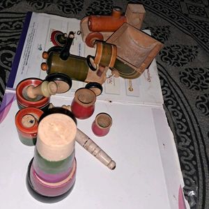 Lot of Vintage Wooden Toy