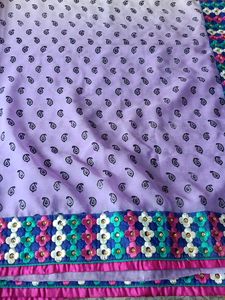Elegant Paisley Print Saree