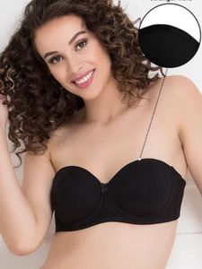 Black Strapless Bra