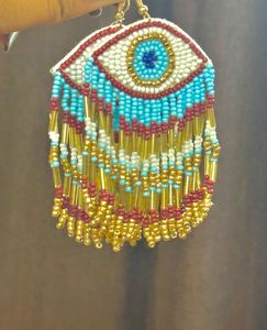 Evil Eye Beaded Dangle Earrings