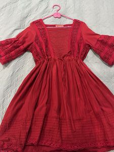 Beautiful Red Flared Dress